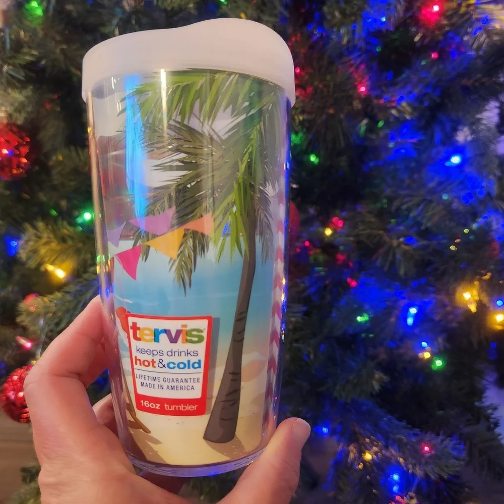 New! Merry Christmas Y'all 16oz Tervis Tumbler‎ - beach/tropical theme